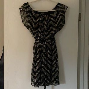 Black patterned dress